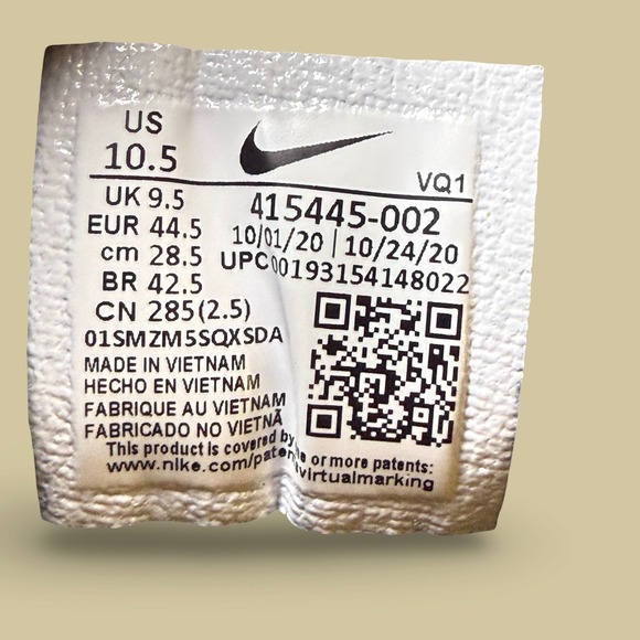 Nike Air Monarch IV Black White Royal Blue Men Training Shoes 415445-002 Sz 10.5 - Picture 4 of 9